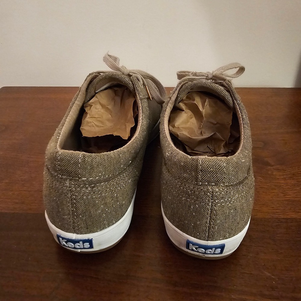 Keds Jump Kick Olive Green Canvas Sneakers Dream Foam Memory WF62203 Womens 10 - Picture 6 of 11